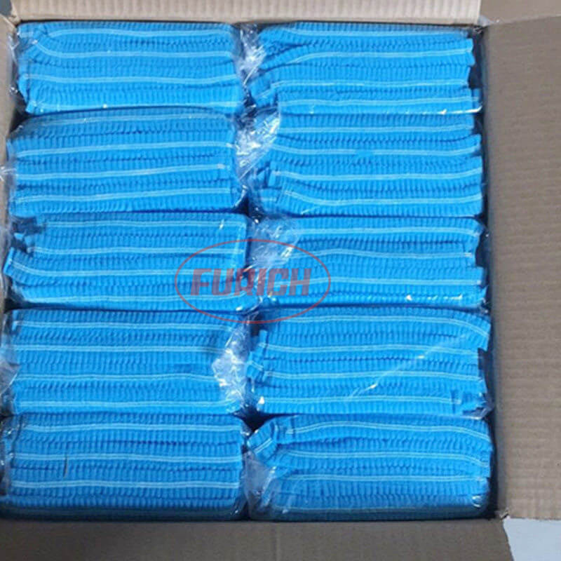 Mũ trùm tóc vải không dệt đóng gói Mũ trùm tóc vải không dệt đóng gói